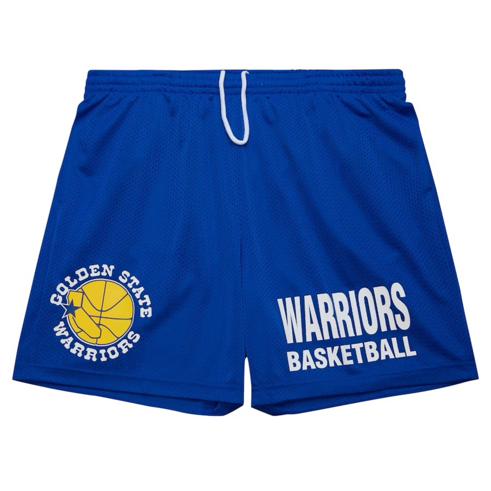 NWT - Mitchell & Ness Mens Blue Golden State Warriors Vintage Shorts, Size - L